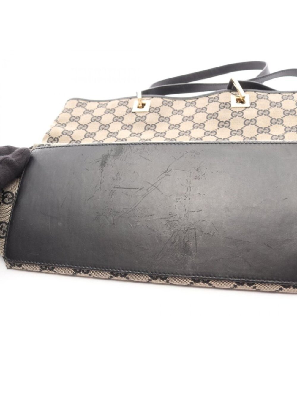 Gucci Tote GG Canvas 002 Beige Black - Picture 10 of 15